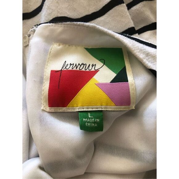 ModCloth Fervour Black and White Striped Fit and Flare Dress - Picture 7 of 13